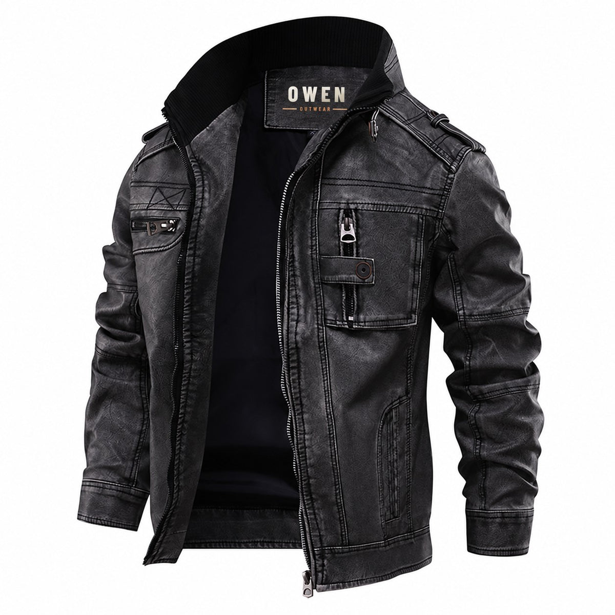 Calder Utility Jacket – Vegan Leather