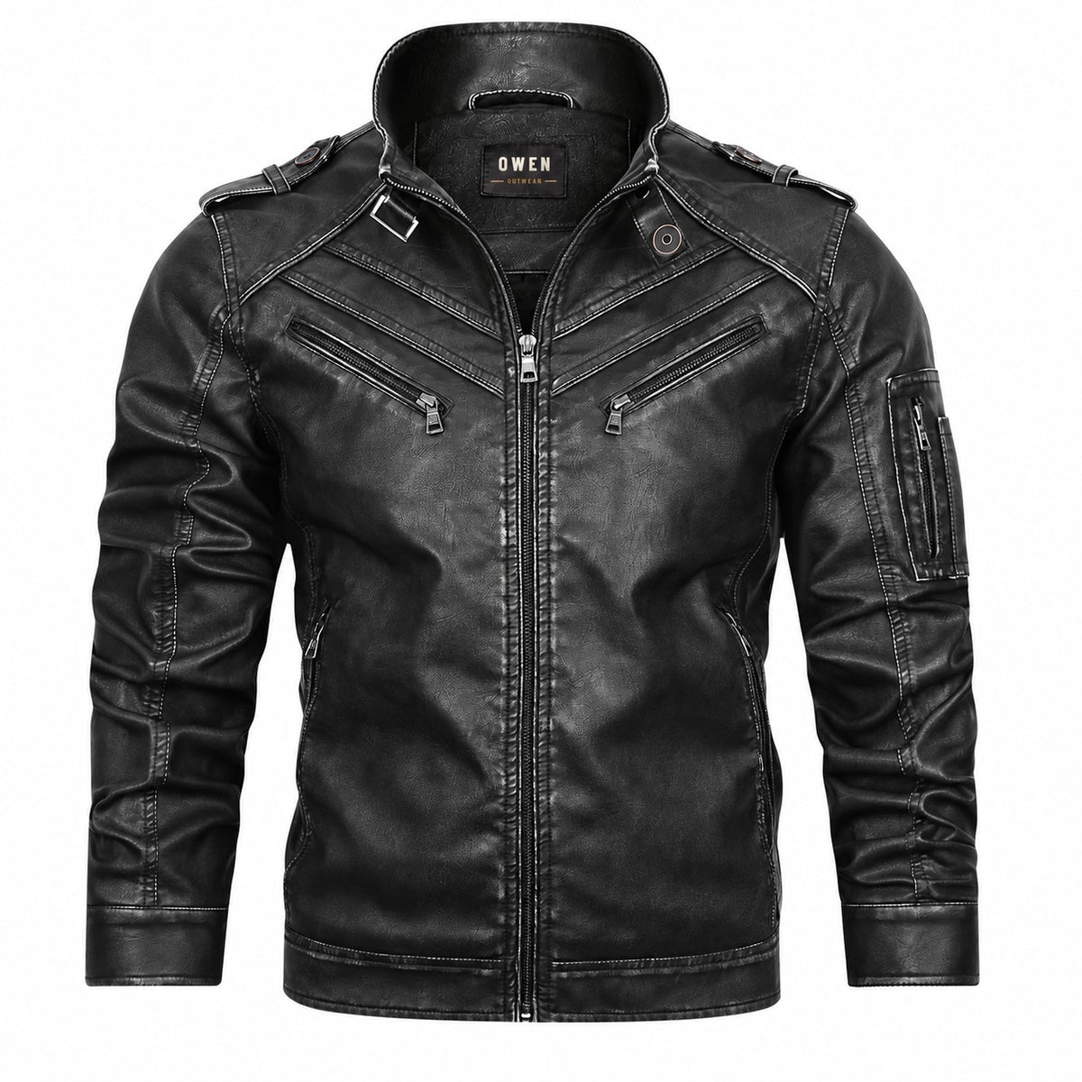 Brennan Quilted Biker Jacket – Vegan Leather