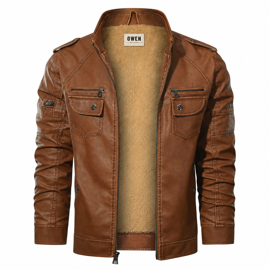 Harlow Fleece Biker Jacket – Vegan Leather