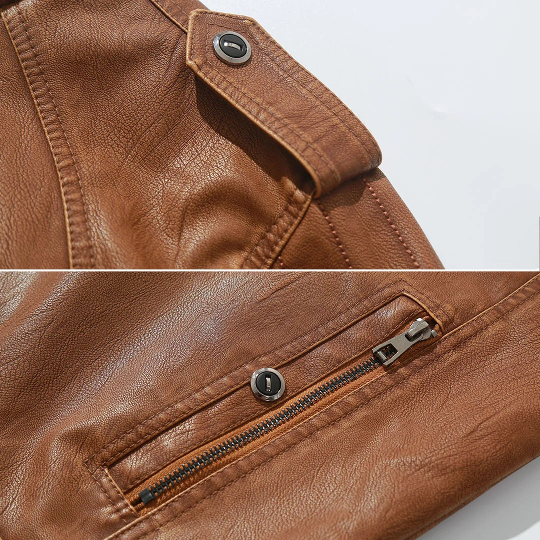 Harlow Fleece Biker Jacket – Vegan Leather