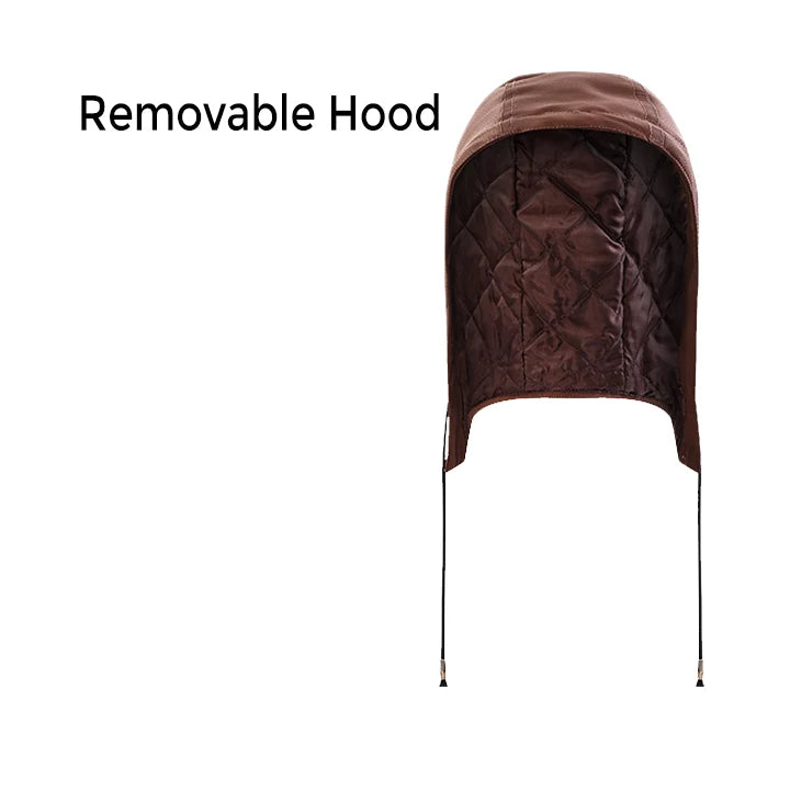 Thornton Quilted Hooded Jacket – Vegan Leather
